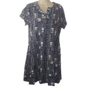 V by Violet Weekend Distressed Patchwork Dress with Pockets